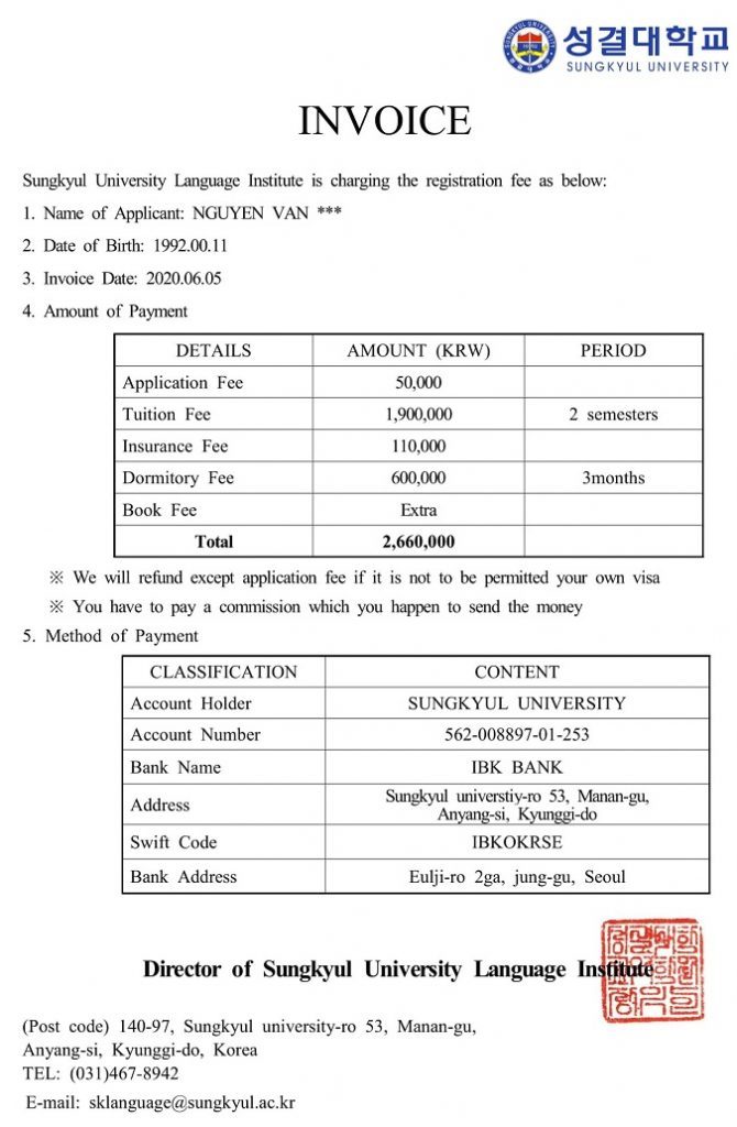 INVOICE-SUNGKYUL